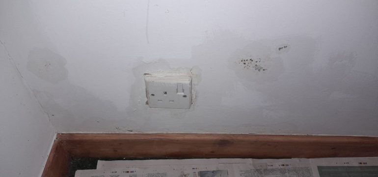 water ingress on wall